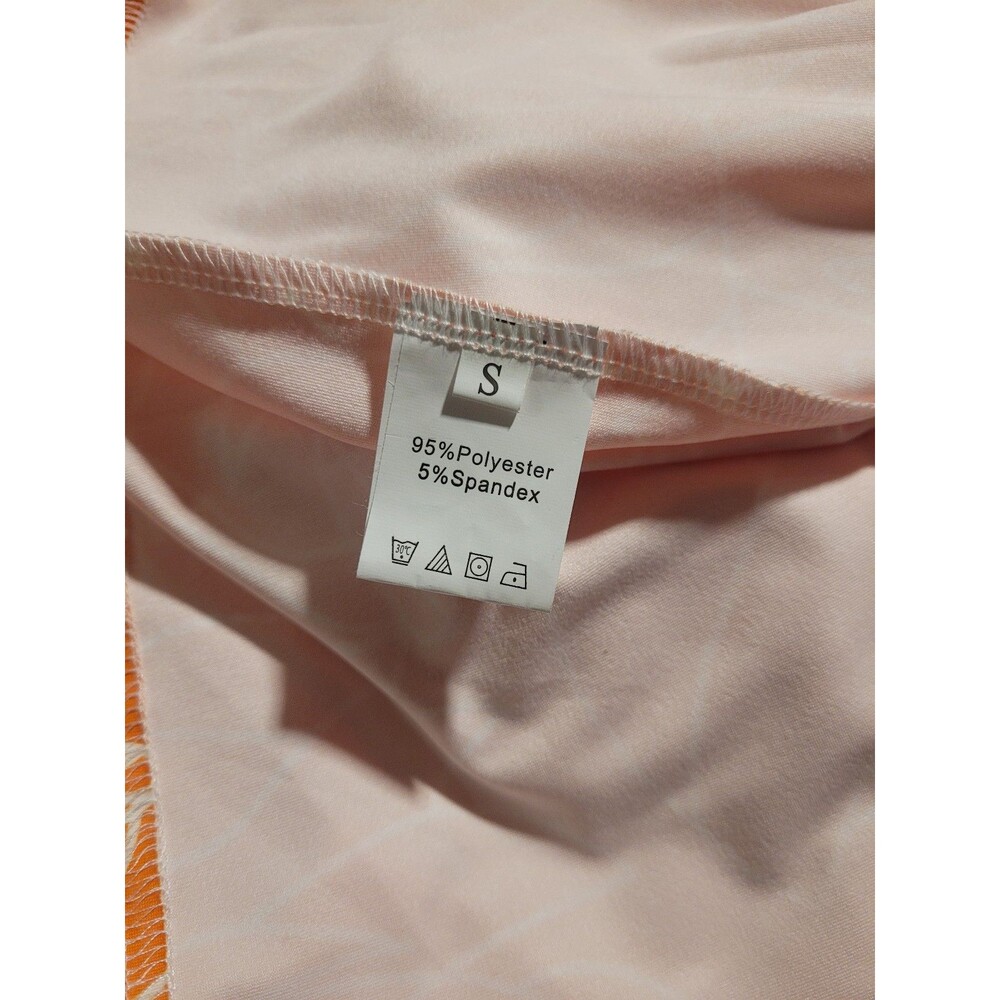 SHEIN Tropical Beach Halter Maxi Dress Pink Orange Small #103 - Picture 10 of 10